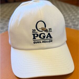 2025 PGA Championship Golf Hat Quail Hollow White Performance Snapback New